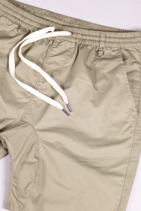 Khaki Drop Crotch Shorts