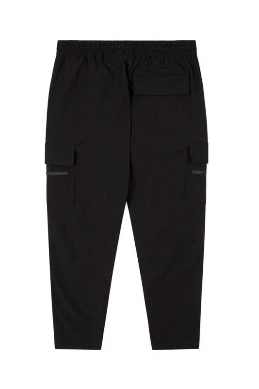 Black Cool Nylon Zipper Pants