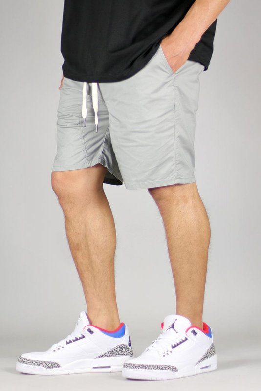Gray Drop Crotch Shorts