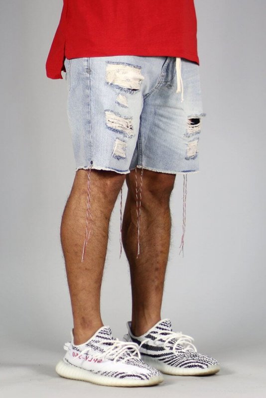 Ripped Denim Shorts