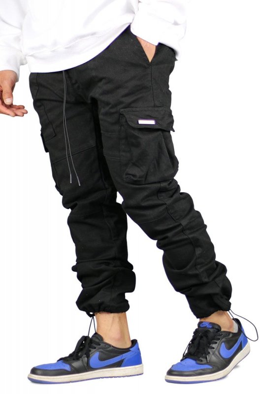 Black Straight Cargo Pants