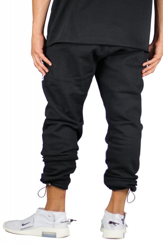 Black Cord Lock Sweat Pants