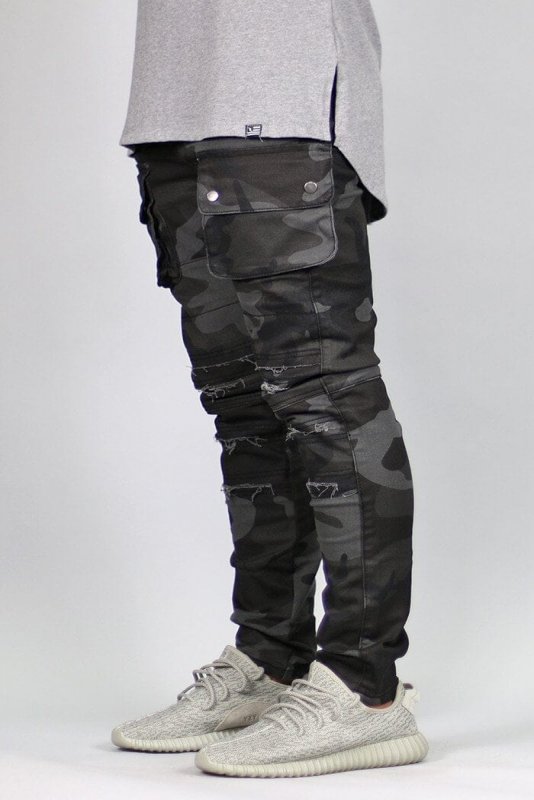 Black Camo Cargo Pants