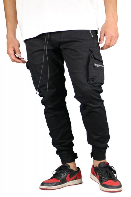 Black Combat Cargo Pants