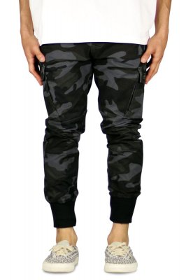 Black Camo Cargo Joggers