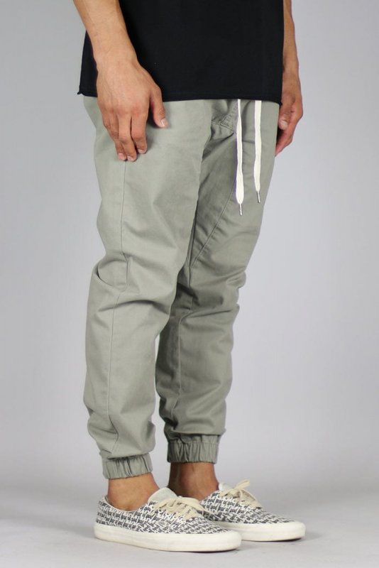 LT. Olive Drop Crotch Joggers