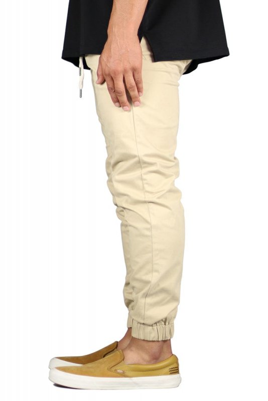 Khaki Drop Crotch Joggers