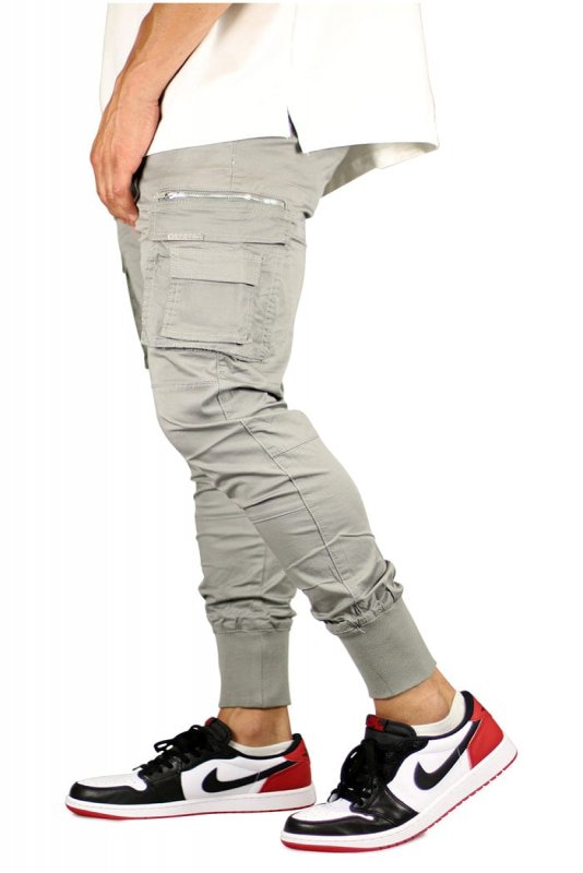 Gray Cool Cargo Joggers