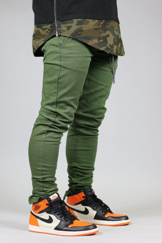 Olive Zipper Pants